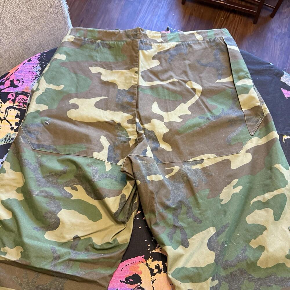 Vintage 80s‎ US Military Cold Weather Gore-Tex Camo Trousers M81 Woodland 36x32 - Picture 8 of 9